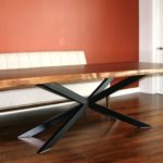 Adam Havens Black Walnut Table with X Base 4 bright Jewell Hardwoods Finished