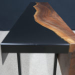 The Merge Table - Live Edge Black Walnut Curve Match Steel - Jewell Hardwoods-..-