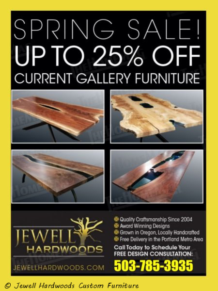 Jewell Hardwoods Huge Spring Sale On Handcrafted Luxury Tables