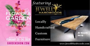 NW Flower and Garden Festival Featuring Jewell Hardwoods Feb 20-24 2019 Seattle Washington