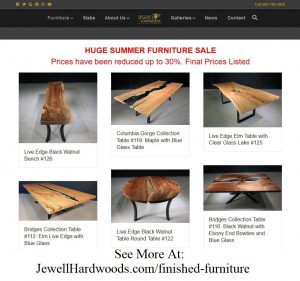 Furniture Sale Jewell Hardwoods Custom Tables