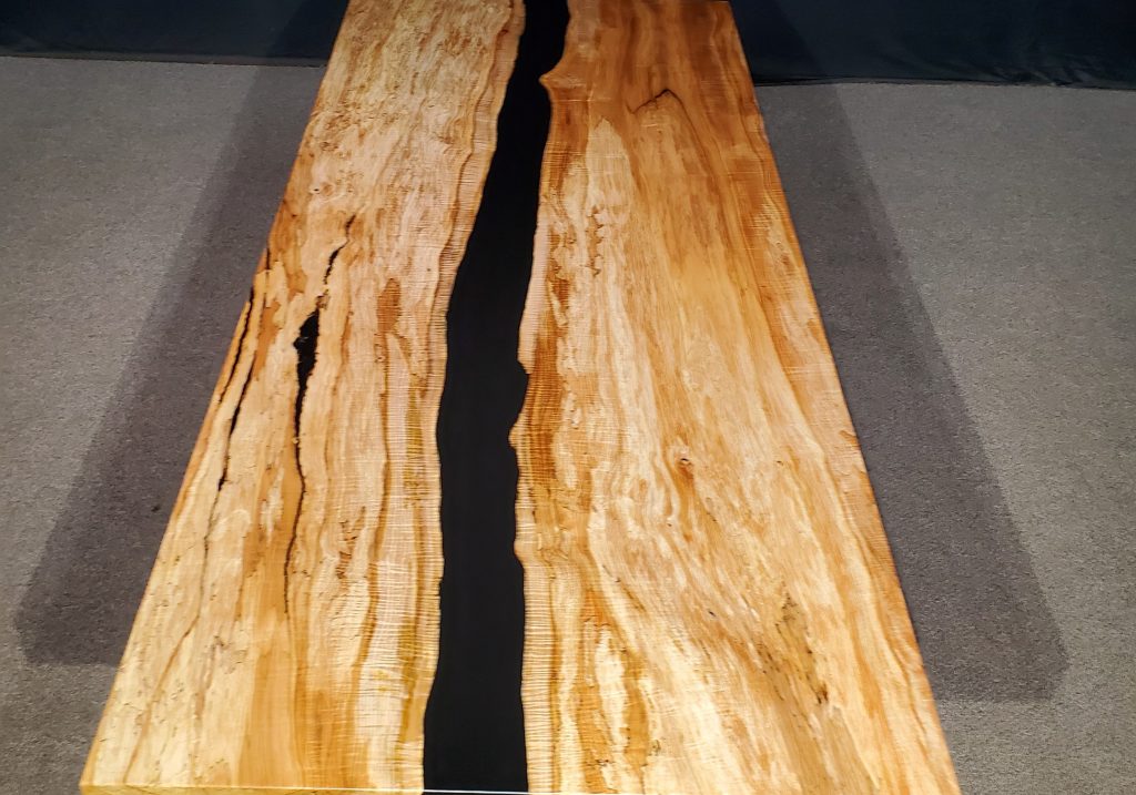 Spalted Maple Merge Collection Table Black Epoxy Jewell Hardwoods